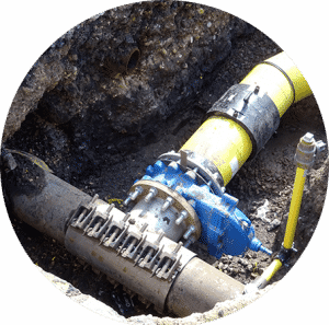 Renew underground water pipe